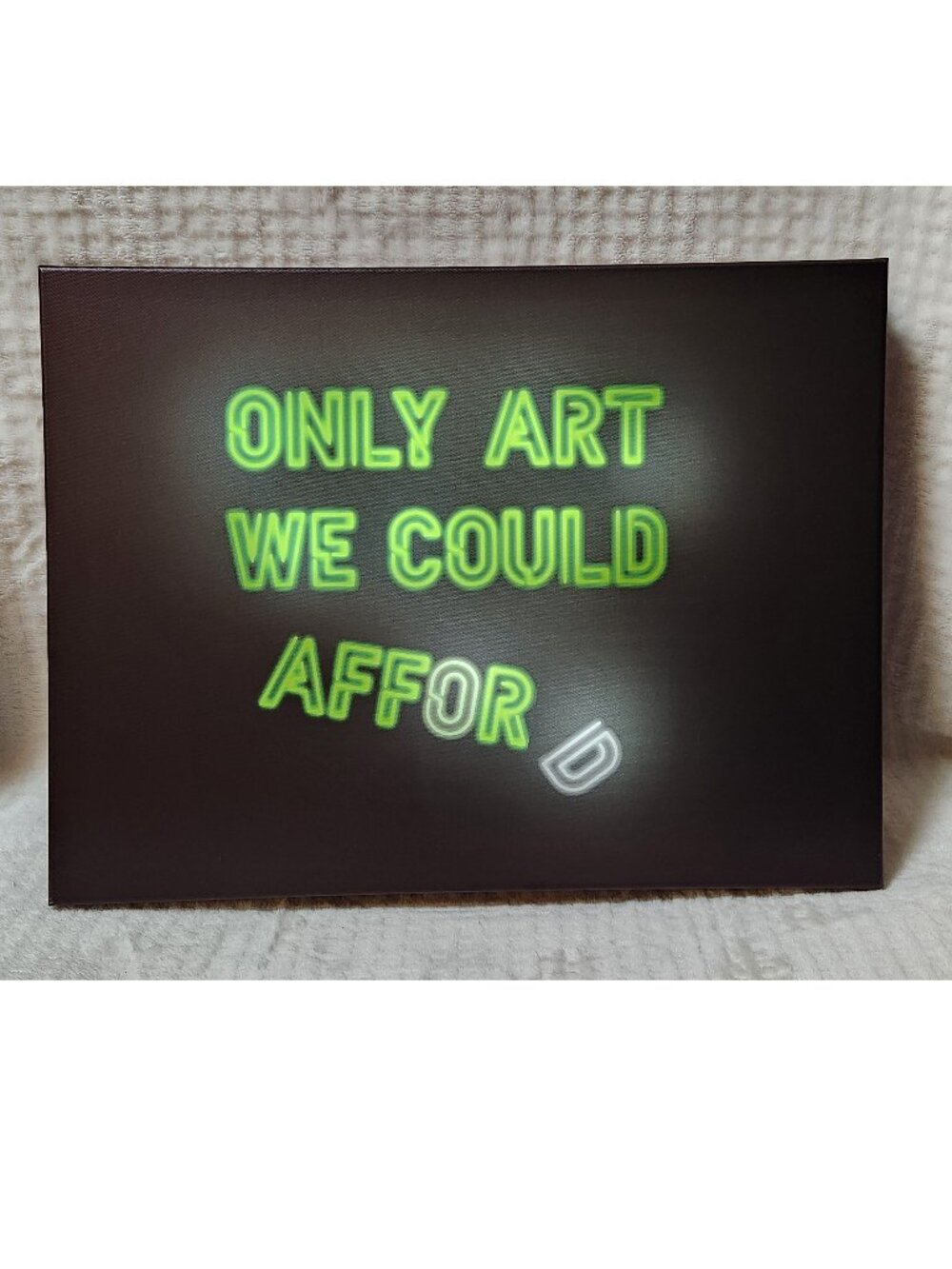 ONLY ARE WE COULD AFFORD Light Up Picture Art - NEW